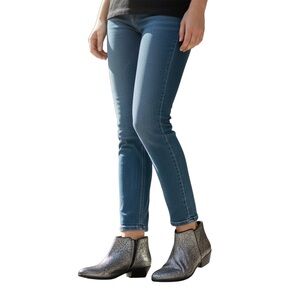 Sam Edelman Petty Silver Crackle Booties Size 8M